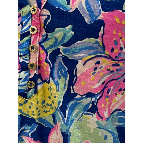 LILLY PULITZER Essie Sleeveless Tank Top TIGER LILLY Print XSMALL Cotton Preppy - Picture 4 of 7